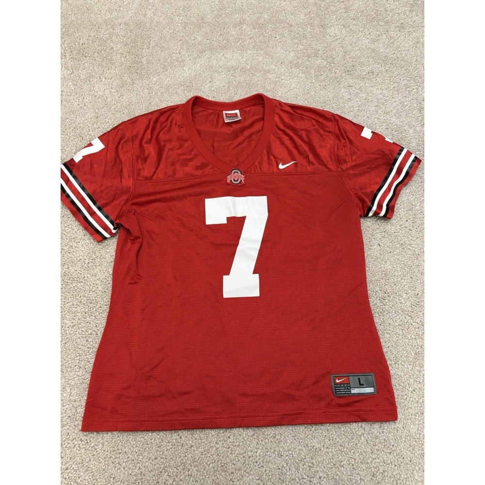 VTG Youth Nike Team Red Ohio State Buckeyes Jersey #7 Size Large (12/14)